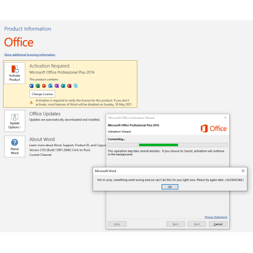 Активация Microsoft Office